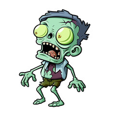 cartoon zombie halloween