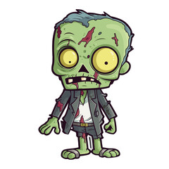 zombie with a skull