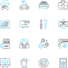 Movie genres linear icons set. Action, Adventure, Comedy, Crime, Drama, Fantasy, Historical line vector and concept signs. Horror,Mystery,Romance outline illustrations