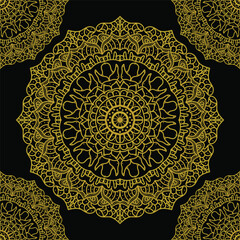 Luxury gold mandala background eps file and image
