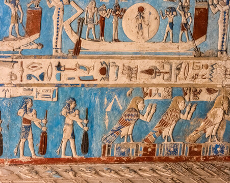Dendera Temple  hyeroglyphs and art. 