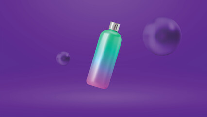 bottle mockup for water, juice with background illustration vector