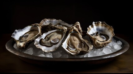 Delicate Olympia Oysters on the Half Shell