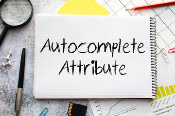Autocomplete attribute inscription inside web browser on notepad