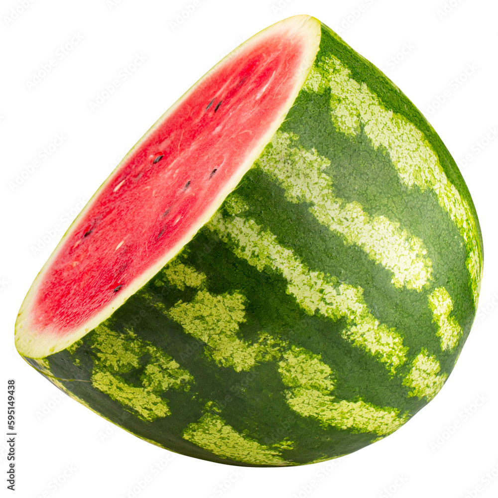 Wall mural half of watermelon isolated on a white background