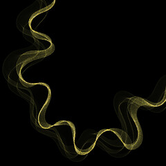 Obraz premium Gold splash and motion abstract graphic with glitter on black background. eps 10