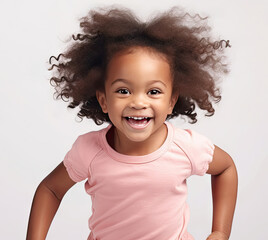 Naklejka premium Digital AI captures pure joy: A child's laughter and fun while running in an image that will make your heart smile!