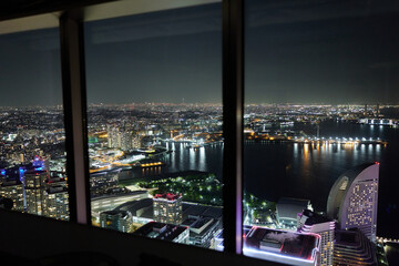 ホテルから見た横浜の夜景