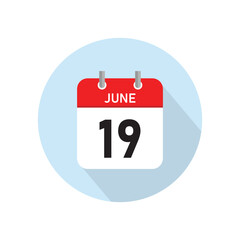 June 19 Concept Design. Vector Illustration.