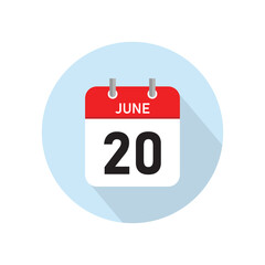 June 20 Concept Design. Vector Illustration.