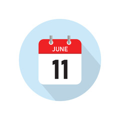 June 11 Concept Design. Vector Illustration.