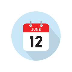 June 12 Concept Design. Vector Illustration.