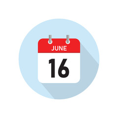 June 16 Concept Design. Vector Illustration.