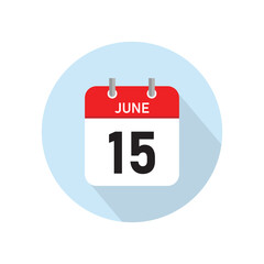 June 15 Concept Design. Vector Illustration.
