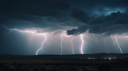 Obraz na płótnie Canvas Lightning and thunder Generative AI