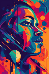 Fototapeta premium Abstract Jazz Music Illustration & Concept