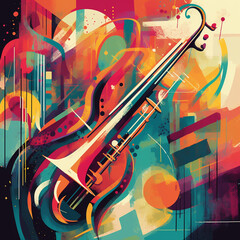 Abstract Jazz Music Illustration & Concept