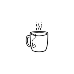 vector doodle illustration of a cup of coffee