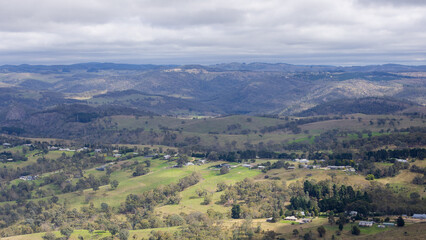 Fototapeta na wymiar Panoramic view of Blue Mountains, NSW, Australia.