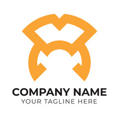 Professional creative modern abstract monogram MM letter business logo design template
