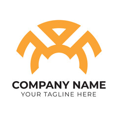 Corporate abstract monogram logo design for your business