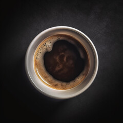 An Above Shot Of A Cup Of Coffee AI Generative Image