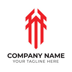 Professional creative modern abstract monogram TTTH letter business logo design template