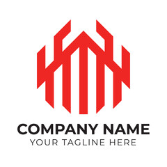 Modern abstract monogram logo design template for your business