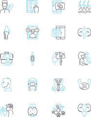 Form linear icons set. Input, Layout, Template, Design, Shape, Structure, Worksheet line vector and concept signs. Document,Format,Outline outline illustrations
