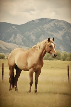 Beautiful Horse Vintage style Montana 