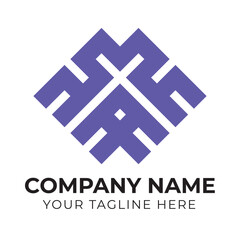 Fototapeta premium Creative minimalist abstract monogram business logo design template