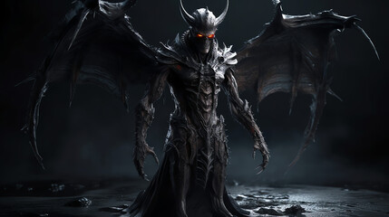 Fototapeta na wymiar Fantasy dark monster. Ai generated