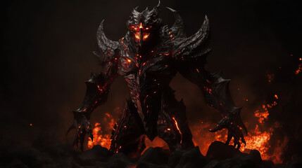 Fantasy dark monster. Ai generated