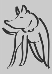 Images, vectors, dogs are used for logos, symbols, in graphics.