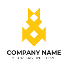 Professional creative modern abstract monogram MXV letter business logo design template