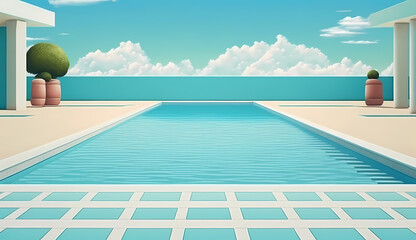 Obraz premium リゾート プール | resort pool Generative AI 