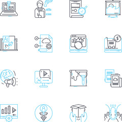 Parties and celebrations linear icons set. Festivities, Entertaining, Gathering, Rejoicing, Revelry, Banquet, Jubilee line vector and concept signs. Gala,Mirth,Commemoration outline illustrations