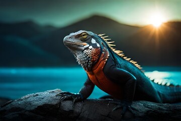 iguana on a rock