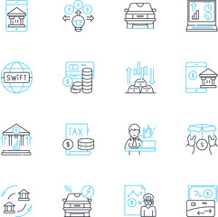 Online reality linear icons set. Virtuality, Immersion, Avatar, Simulation, Digitality, Cyberworld, Alternate line vector and concept signs. Hyperreality,Telepresence,Metaverse outline illustrations