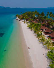 Obraz premium Koh Mook tropical Island in the Andaman sea in Thailand, tropical beach with white sand