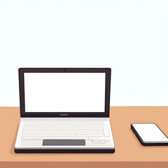 Fototapeta premium laptop with blank screen