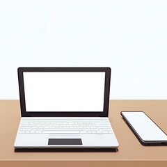 Fototapeta premium laptop with blank screen