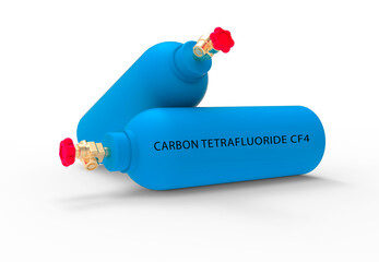 Carbon tetrafluoride is a colorless, odorless gas that is used as a refrigerant and as an electrical insulator in various industries. - obrazy, fototapety, plakaty