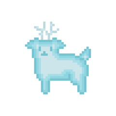 Fototapeta premium Fantasy animal, pixel art creature