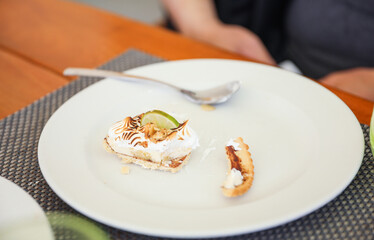 Symbolic image of human hands enjoying a scrumptious breakfast dessert of bread and berries, representing the simple pleasures of life and the importance of savoring every moment