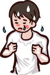 Sweaty people png graphic clipart design