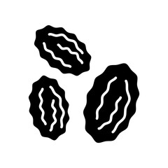Raisin, dried grape icon illustration on white background..eps