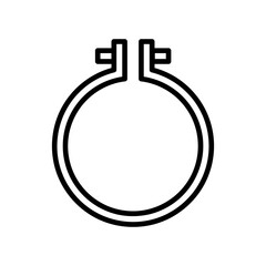 adjustable embroidery hoop illustration on white background..eps © Sejal