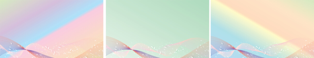 Fantasy rainbow sky with clouds and Particle background. Abstract vivid bright rainbow ray vector wallpaper.