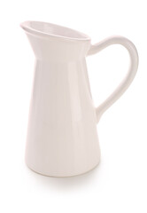 Ceramic jug isolated on white background